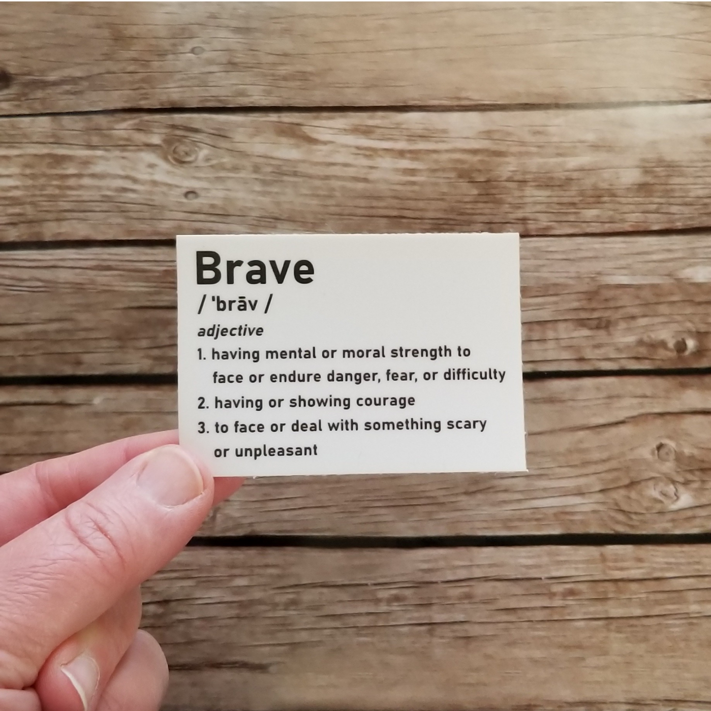 Brave Definition Waterproof Sticker