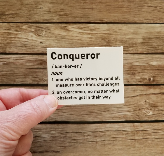 Conqueror Definition Waterproof Sticker
