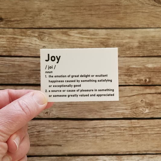 Joy Definition Waterproof Sticker