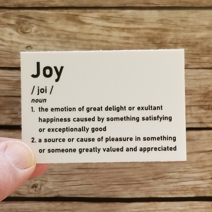 Joy Definition Waterproof Sticker