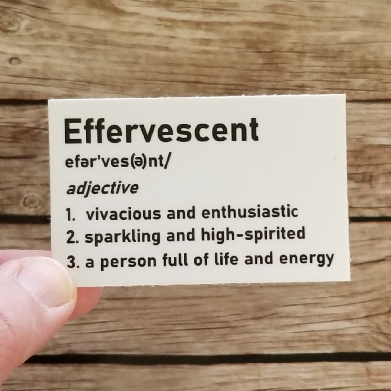 Effervescent Definition Waterproof Sticker