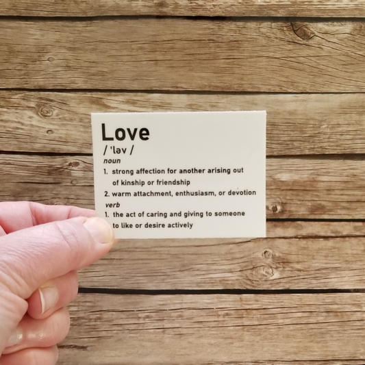Love Definition Waterproof Sticker