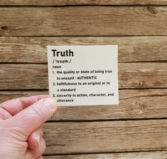Truth Definition Waterproof Sticker