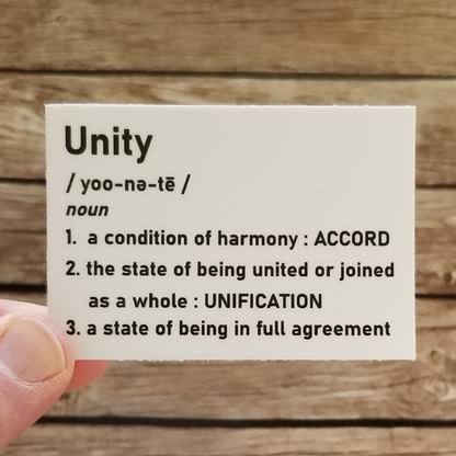 Unity Definition Waterproof Sticker