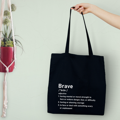 Brave Definition Tote Bag