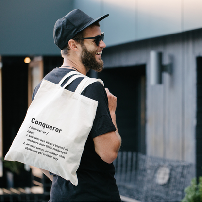 Conqueror Definition Tote Bag